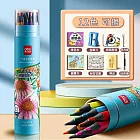 Deli 得力可擦彩色鉛筆【藝術啓蒙】秘密花園套裝（彩色鉛筆 畫畫專用 美術生素描） 12色