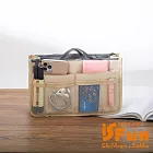 【iSFun】空氣舖棉 防撞包中袋收納包/卡其色 卡其