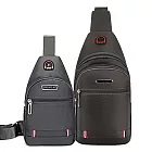 時尚親子商務休閒胸包大加小(潮流斜跨包/單肩包/胸前包/男用背包/防水包/旅行背包) 灰色 大款加小款