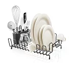 《tescoma》Online餐具碗盤瀝水架(墨黑35cm) | 餐具收納架 碗盤收納架 流理臺架