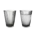 Rosendahl Grand Cru 摺紋玻璃水杯 （360ml、煙燻灰、二入）