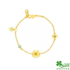 幸運草金飾 花式冒險黃金/水晶手鍊