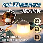 可調式情境三段LED露營質感燈(2入組) 深黑木紋*2