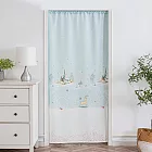 精緻印花長門簾窗簾110*200cm送桿子(門簾/風水簾/拉簾 /窗簾/隔簾/客廳臥室) 雪景小鹿藍