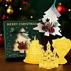 【TLH】聖誕節禮物 3選1黃金金箔 香氛蠟片禮盒 (附卡片 送禮 交換禮物) 無 蛋糕