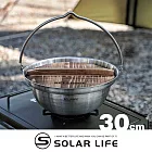 Bell Rock 不鏽鋼火鍋 30cm (附木蓋、收納袋).韓國鍋具 不鏽鋼湯鍋 露營鋼鍋 深鍋鍋子 附收納袋