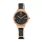 Roven Dino羅梵迪諾 心心相印時尚腕錶-玫瑰金X黑