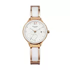 Roven Dino羅梵迪諾 心心相印時尚腕錶-玫瑰金X白