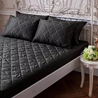 【AGAPE雅家倍】MIT台灣製 防潑水防蹣抗菌床包式保潔墊 加大6x6.2尺 經典黑