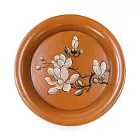 【C’est Chic】蘭馨榆木手繪圓茶盤-幅23cm-5色可選 風化橙