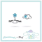 STORY故事銀飾-Cinnamoroll雲朵系列-大耳狗喜拿晶鑽純銀耳環  針式