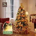 心可樂活-4尺120cm小美好套裝聖誕樹+優雅香檳金木質彩繪系飾品組+50燈LED燈串暖白光_USB電池盒兩用