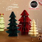 摩達客-人氣環保折疊蜂窩紙聖誕樹質感3入兩大一小組_綠色30cm＋紅色30cm＋白色20cm各一_耶誕派對佈置擺飾首選