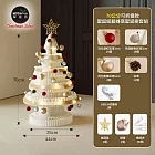 摩達客-十八紙70cm環保折疊紙聖誕樹裝飾套裝組合-三色可選-人氣質感耶誕派對佈置 70cm白色款套裝