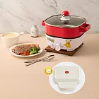 寶可夢多功能分離式3L料理鍋 PKM-EP02 贈 MATURE美萃 MINI食光陶瓷熱壓機 CY-1627