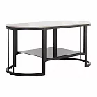 IDEA-輕奢圓潤質感岩板橢圓茶几