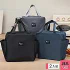 JIAGO 雙口袋保溫袋/便當袋(2入) 黑色