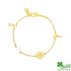 幸運草金飾 冰雪綺境黃金/水晶石手鍊
