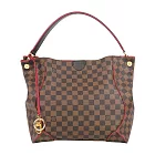 LV Caissa 棋盤格塗層帆布手提/肩背包_展示品 (棕色/櫻桃紅)