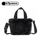 Lesportsac 2025冬季新品 FUR E/W Tote 羊羔絨托特包(3029) LD20黑+綠