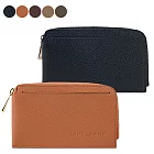 LONGCHAMP LE FOULONNÉ系列牛皮卡片零錢包 琥珀
