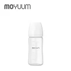MOYUUM 韓國 寬口矽膠 玻璃奶瓶240ml (2m+) -  雲朵白