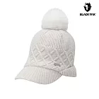 BLACKYAK 女 FOLDING毛球棒球帽 F 奶油白