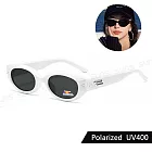 【SUNS】時尚精品貓眼太陽眼鏡 高品質TR90偏光墨鏡 流行明星款 防眩光/抗UV400 S2337 亮白色