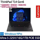 Lenovo ThinkPad T14 Gen 6 14吋 AI商務筆電 (Ultra 5 225H/16G/1TB/W11P/3年保)