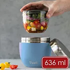 《S’well》Eats密封罐+不鏽鋼保溫悶燒罐 - 天空藍636ml