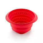 《LEKUE》折疊耐熱矽膠瀝水籃 - 椒紅23cm