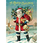 美國 Cavallini & Co. wrap 聖誕包裝紙/海報 聖誕老人