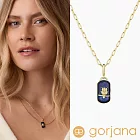 GORJANA 青金石貓頭鷹項鍊 迷你方形金色項鍊 智慧洞察力 Wisdom
