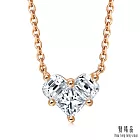 【點睛品】Lady Heart 15分 甜美心形 18K玫瑰金鑽石項鍊