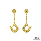 【點睛品】炫彩馬蹄鐵 黃金耳環_計價黃金(一對)