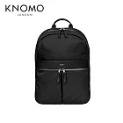【KNOMO】 BEAUCHAMP 時尚英倫15吋城市後背包-優雅黑 (銀色拉鍊) 優雅黑