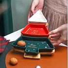 【優多生活】陶瓷聖誕樹分格盤(三色大樹)