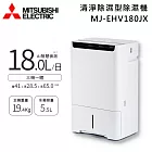 MITSUBISHI 三菱電機 18L MJ-EHV180KX-TW 可退貨物稅 變頻清淨除溼機 除溼一級能效 日本原裝 三機一體