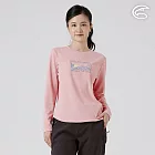 ADISI 女智能纖維速乾長袖圖騰上衣 AL2521084｜單向導濕 快乾 吸濕排汗 透氣 環保 S 乾燥玫瑰