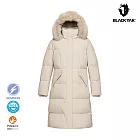 BLACKYAK 女 PANI長版羽絨外套 L 淺灰褐