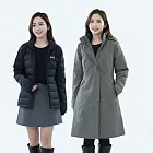 【遊遍天下】男女款二件式GlobeTex防水+無縫JIS90長版羽絨外套 GJ25012 (M-5L) M 淺灰