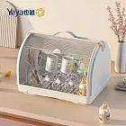 【Yeya也雅】雲朵小屋手提式奶瓶收納瀝水箱-  奶白