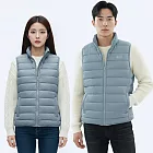 【遊遍天下】男女款防風防潑水90%羽絨立領背心(GV22004) M 藍色