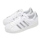 adidas 休閒鞋 Superstar II W 女鞋 白 銀 貝殼鞋 復古 皮革 三葉草 愛迪達 JR4505