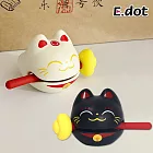 【E.dot】超值2入組招財貓財富+1木魚 白色
