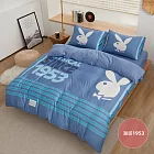 【PLAY BOY】6尺針織雙人加大四件式床包被套組(多款任選) PL001潮感1953