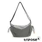 tripose MOVE微皺尼龍輕量雙側袋斜背包-大  優雅灰