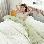 《BUHO》天然嚴選純棉雙人四件式床包被套組 《晴映花隙》