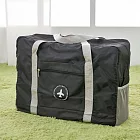【H&R安室家】行李拉桿收納袋 折疊旅行袋 防水收納袋 BNF120(登機箱固定收納袋/折疊收納/防水/折疊旅行袋) 黑色