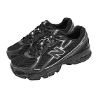 New Balance NB 休閒鞋 740 寬楦 大童 女鞋 黑 銀 復古 緩震 運動鞋 老爹鞋 GR740BM-W 21.5cm BLACK/SILVER